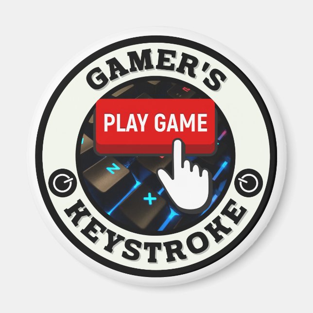 A Gamer's One and Only Keystroke Magnet (Front)