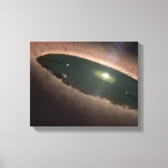 A gap in a protoplanetary, or planet-forming canvas print (Front)