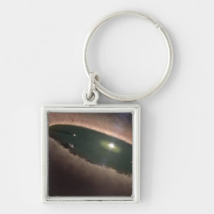 A gap in a protoplanetary, or planet-forming key ring