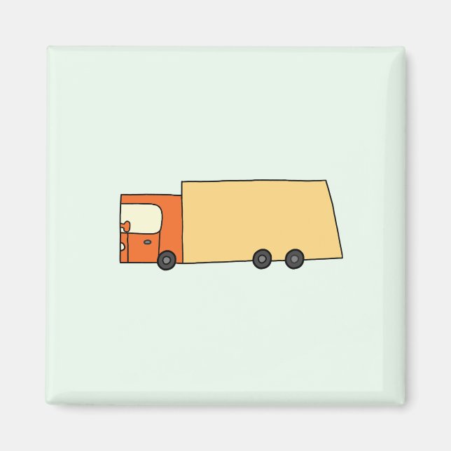 A garbage truck magnet (Front)