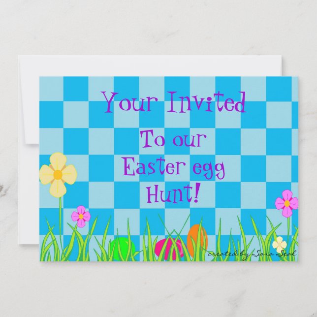 A Garden Egg Hunt Invitation (Front)