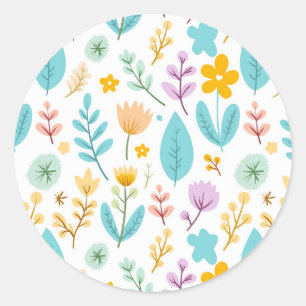 A Garden Full of Colours Classic Round Sticker