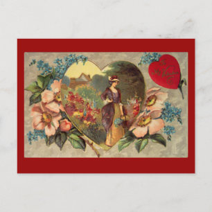 A Garden of Flowers Valentine Postcard