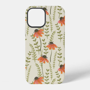 A garden of green ferns brightened by orange flowe iPhone 12 case