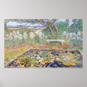 A Garden on Long Island by Childe Hassam Poster
