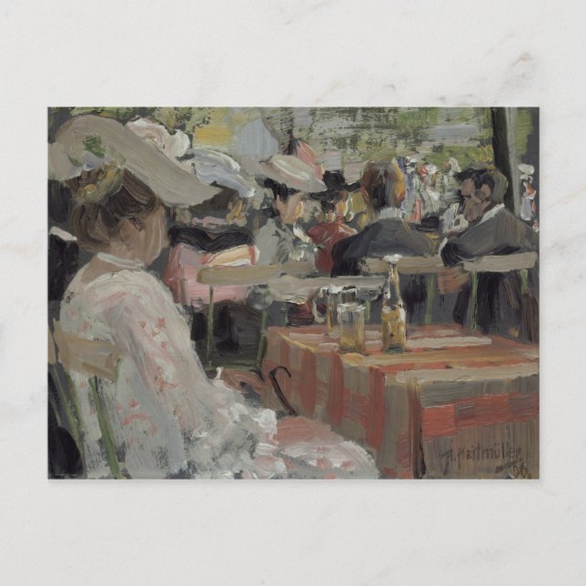 A Garden Restaurant, 1906 Postcard (Front)