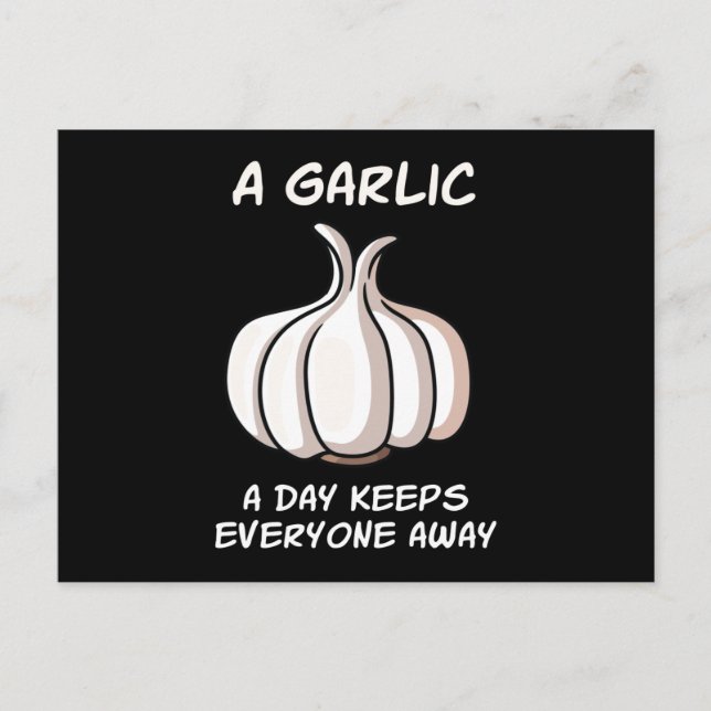 A Garlic A Day Garlic Vegetable Cook Postcard (Front)