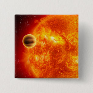 A gas-giant exoplanet 15 cm square badge