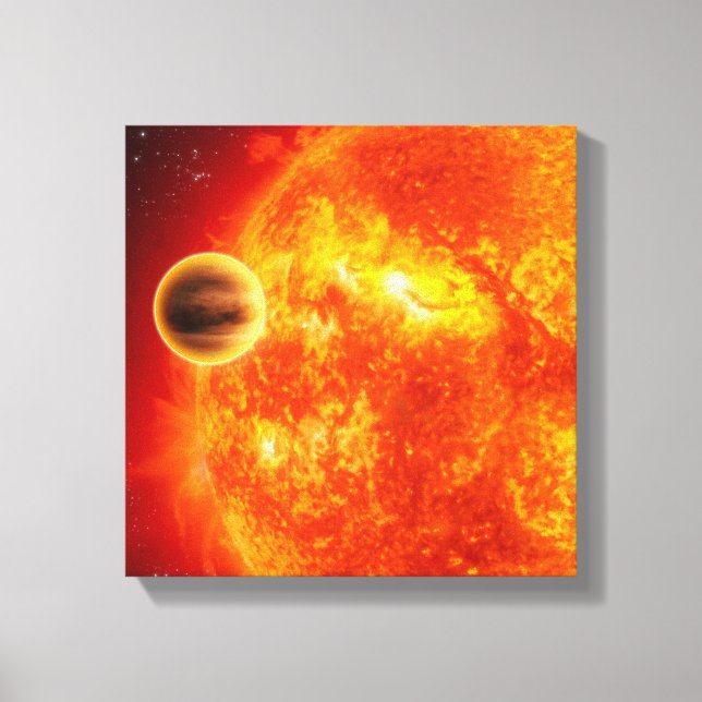 A gas-giant exoplanet canvas print (Front)