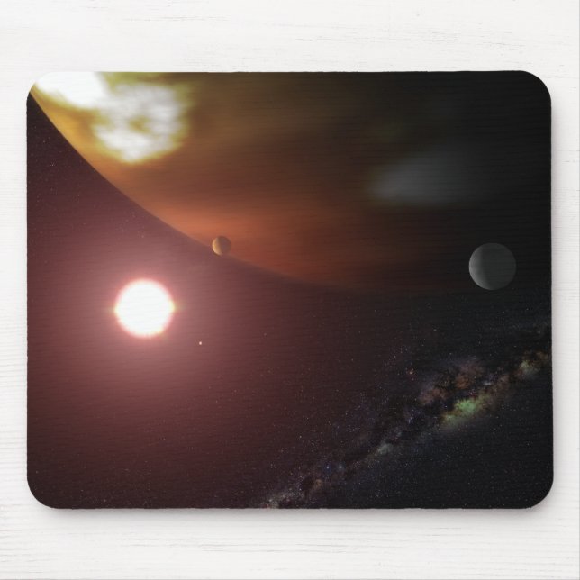 A gas giant planet orbiting a red dwarf star mouse pad (Front)