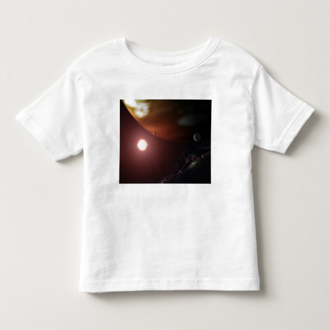 A gas giant planet orbiting a red dwarf star toddler T-Shirt (Front)