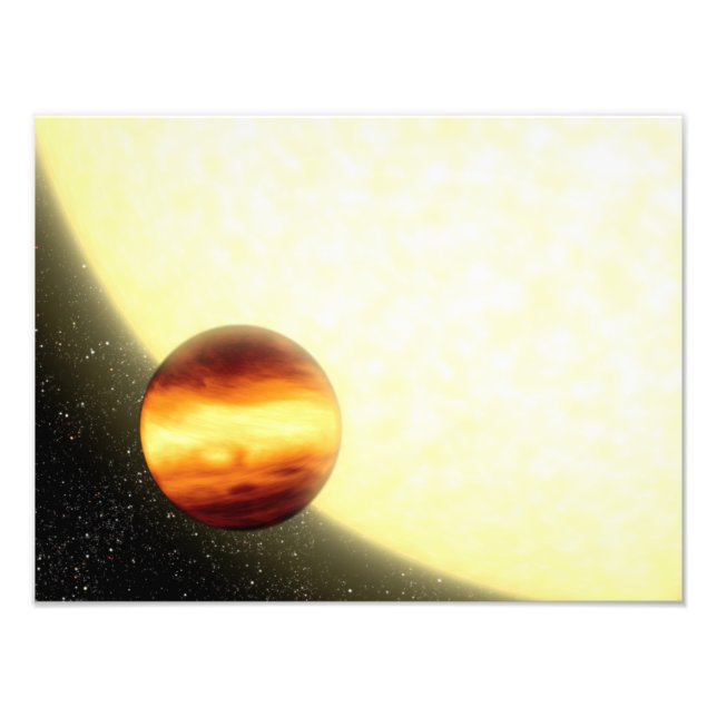 A gas-giant planet orbiting very close photo print (Front)