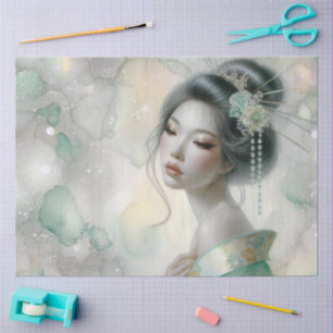 A Geisha in Green Design Series #21 Tissue Paper
