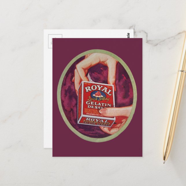 A gelatin dessert from 1930 postcard (Front/Back In Situ)