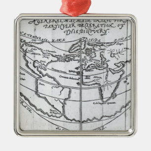 A General Map Metal Tree Decoration