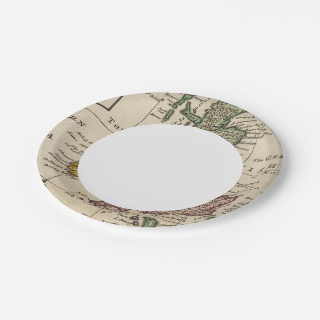 A general map of Great Britain and Ireland Paper Plate (Angled)