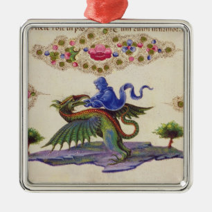 A Genie and Winged Monster Metal Tree Decoration