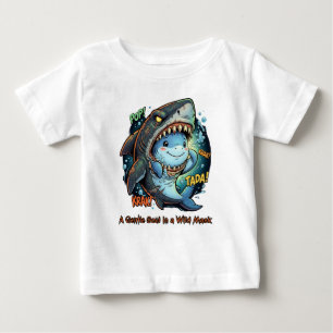 A Gentle Soul in a Wild Mask Cute shark Baby T-Shirt