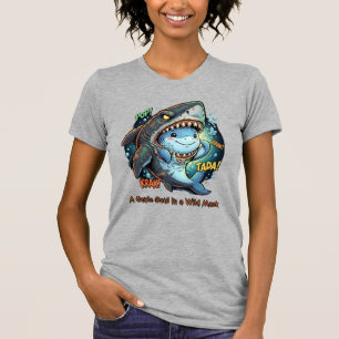 A Gentle Soul in a Wild Mask Cute shark T-Shirt