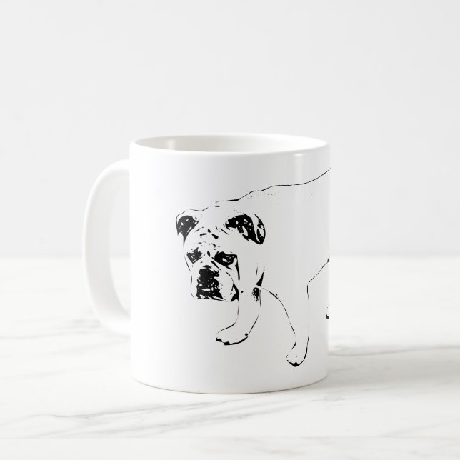 A Gentle Start, Bulldog Art Mug (Front Left)