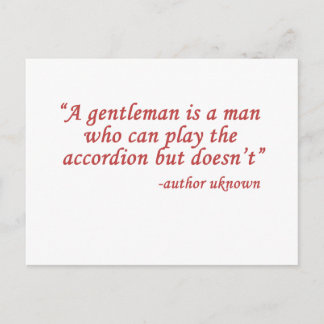 A gentleman is... postcard