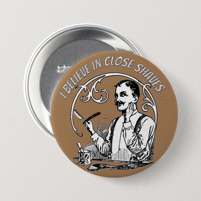 A Gentleman's Classic Shaving 7.5 Cm Round Badge (Front & Back)