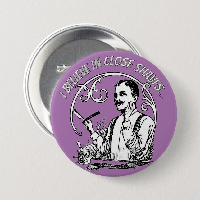 A Gentleman's Classic Shaving 7.5 Cm Round Badge (Front & Back)