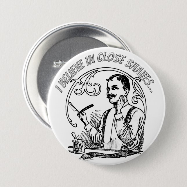 A Gentleman's Classic Shaving 7.5 Cm Round Badge (Front & Back)