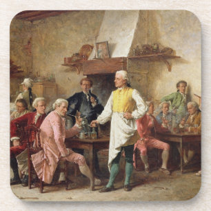 A Gentleman's Debate, 1881 (oil on panel) Coaster
