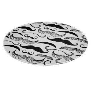 A Gentlemen's Club. Moustache pattern 2 Cutting Board
