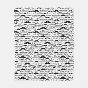 A Gentlemen's Club. Moustache pattern 2 Fleece Blanket