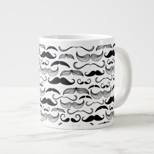 A Gentlemen's Club. Moustache pattern 2 Large Coffee Mug