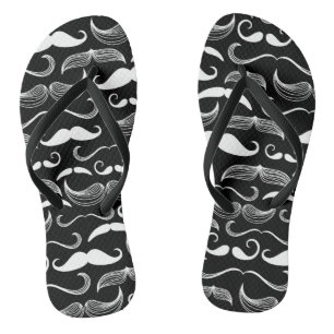 A Gentlemen's Club. Moustache pattern Jandals