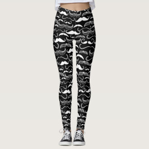 A Gentlemen's Club. Moustache pattern Leggings