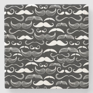 A Gentlemen's Club. Moustache pattern Stone Coaster