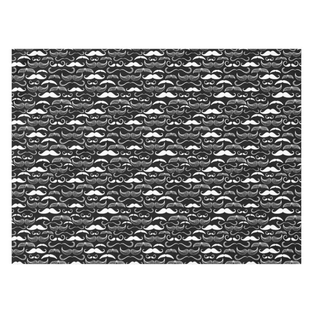 A Gentlemen's Club. Moustache pattern Tablecloth (Front (Horizontal))