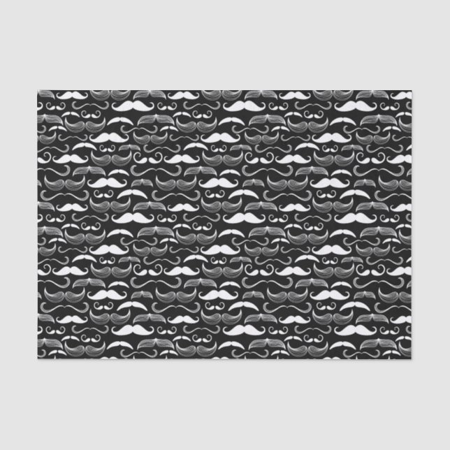 A Gentlemen's Club. Moustache pattern Tissue Paper (Front)
