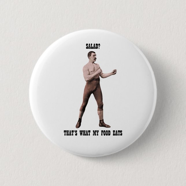 A Genuine Overly Manly Man 6 Cm Round Badge (Front)