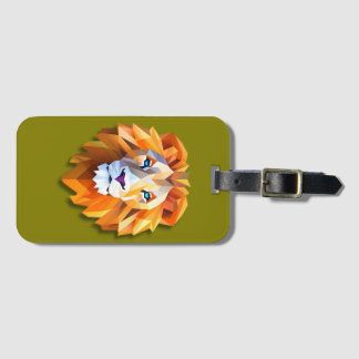 A GEOMETRIC LION Luggage Tag