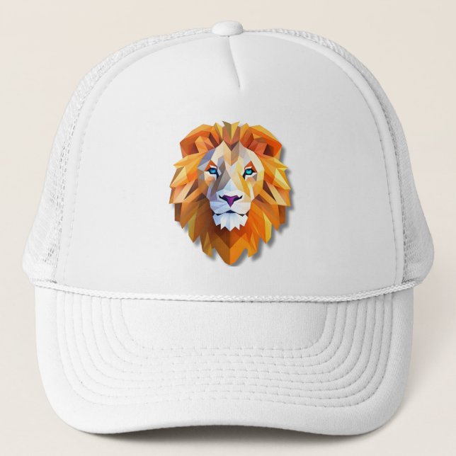 A GEOMETRIC LION Trucker Hat (Front)