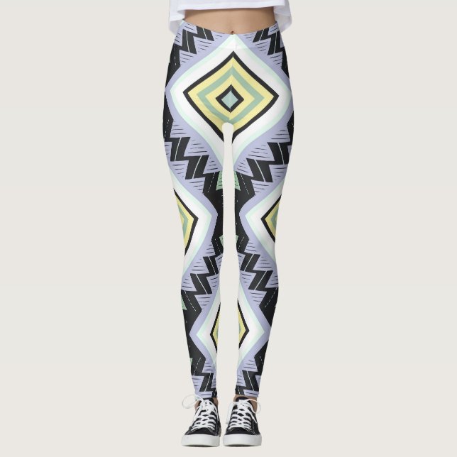 a geometric pattern leggings (Front)