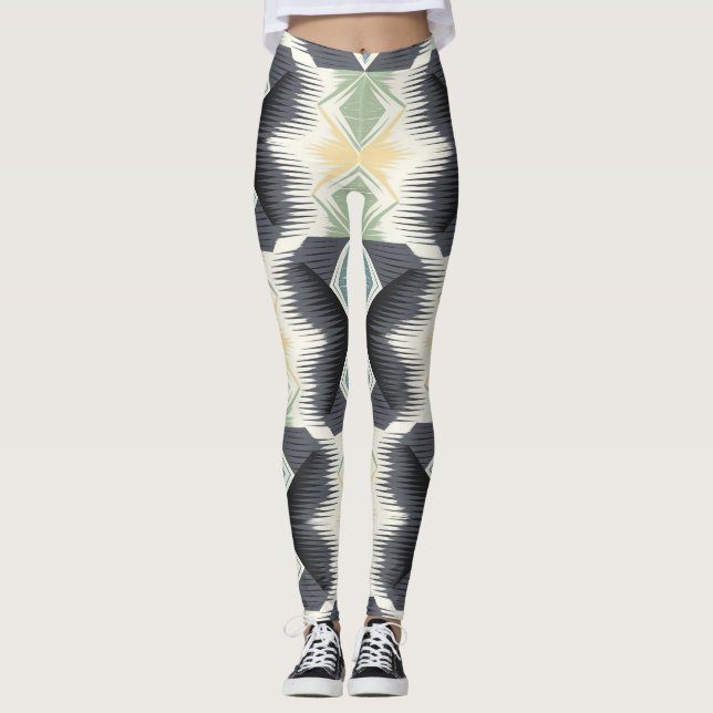 a geometric pattern leggings (Front)