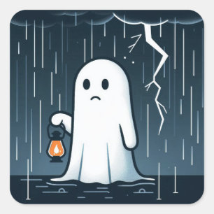 A Ghost in the Storm Square Sticker