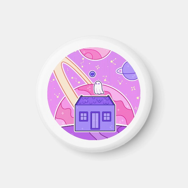 A ghost that lives on space magnet (Front)
