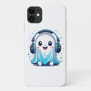 A ghost with headphones on Case-Mate iPhone case