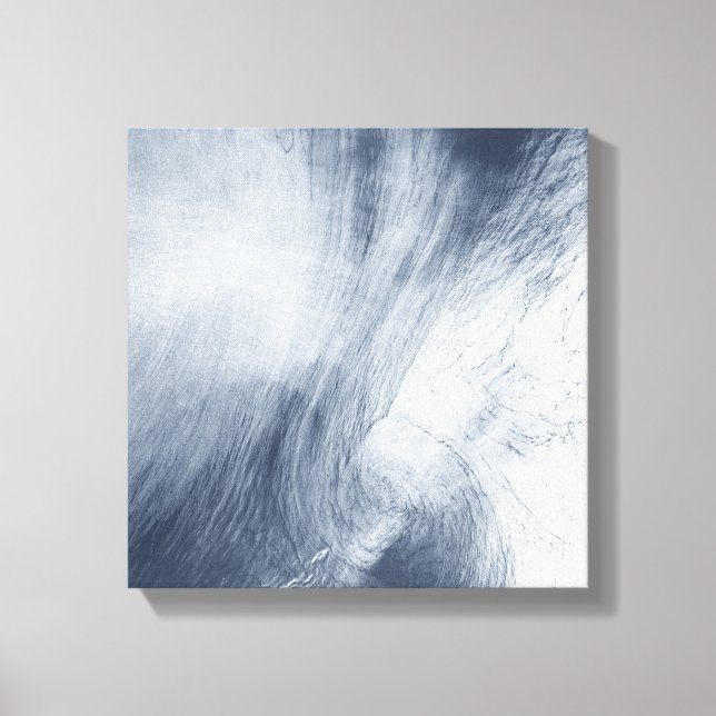 A giant whirlpool cloud swirls above the sea canvas print (Front)