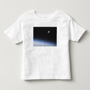 A gibbous moon visible above Earth's atmosphere Toddler T-Shirt