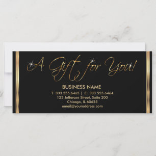 A Gift Certificate - Black and Gold