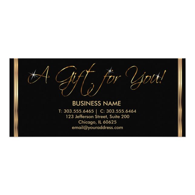 A Gift Certificate - Black and Gold (Front)