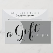 A Gift Certificate for your Ideas - Typography 1